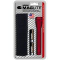 Maglite Mini AA Flashlight with Holster- Red MA625658